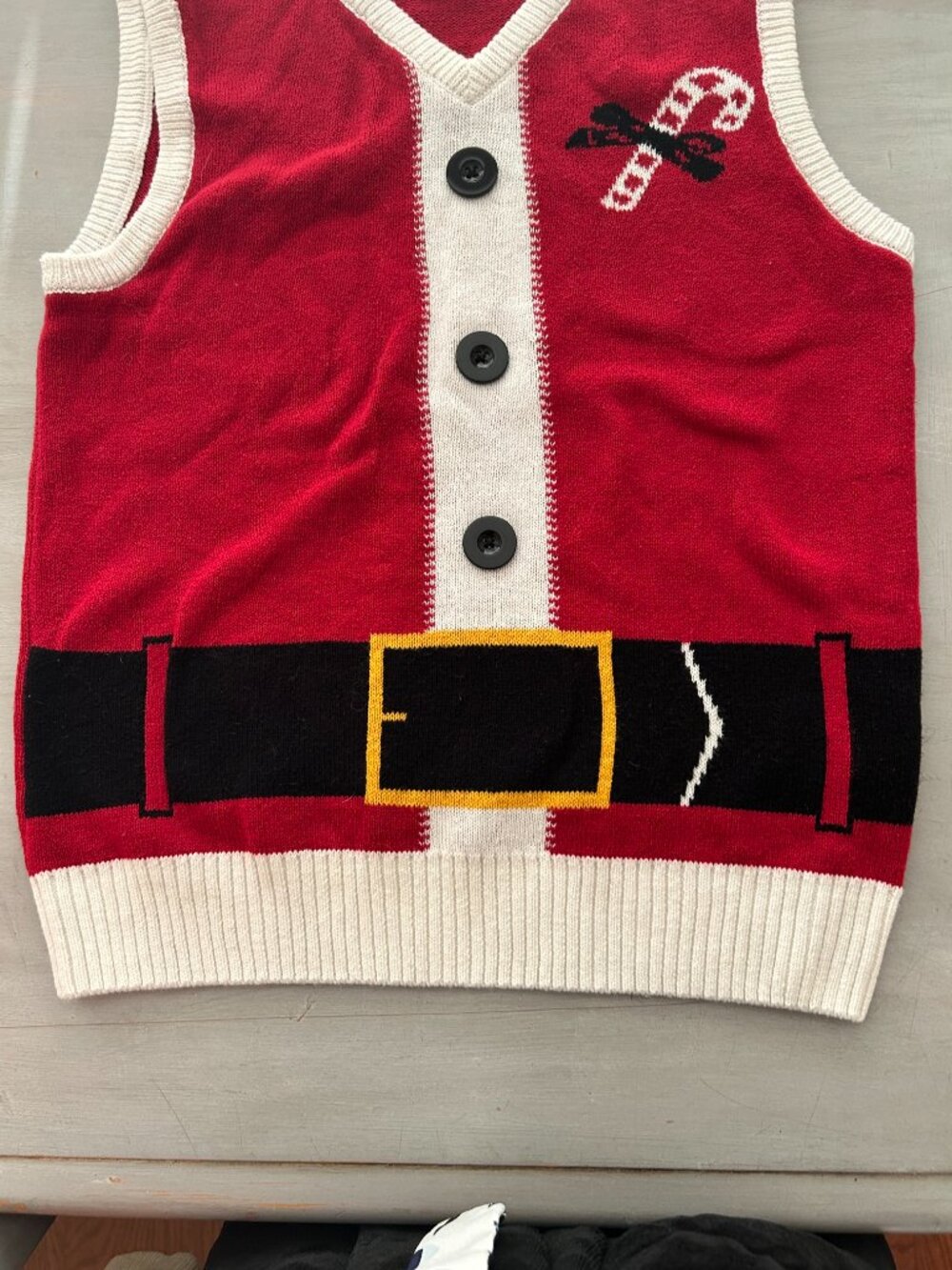 Santa Ugly Christmas Sweater Vest Women Size Small Tacky Christmas Santa Costume - Picture 5 of 11